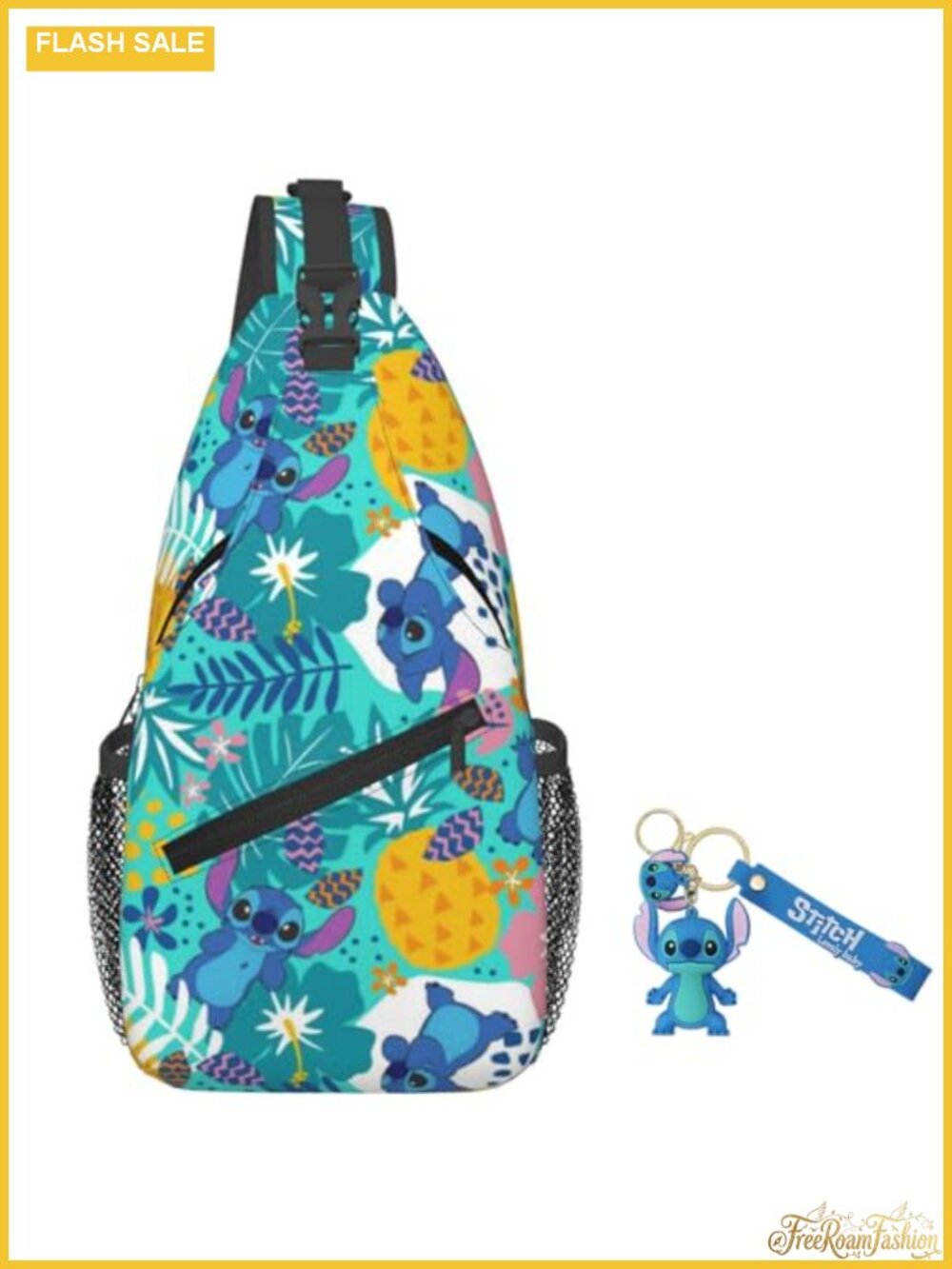 Polyester Cartoon Sling Bag Crossbody Chest Bag Travel Shoulder Bag